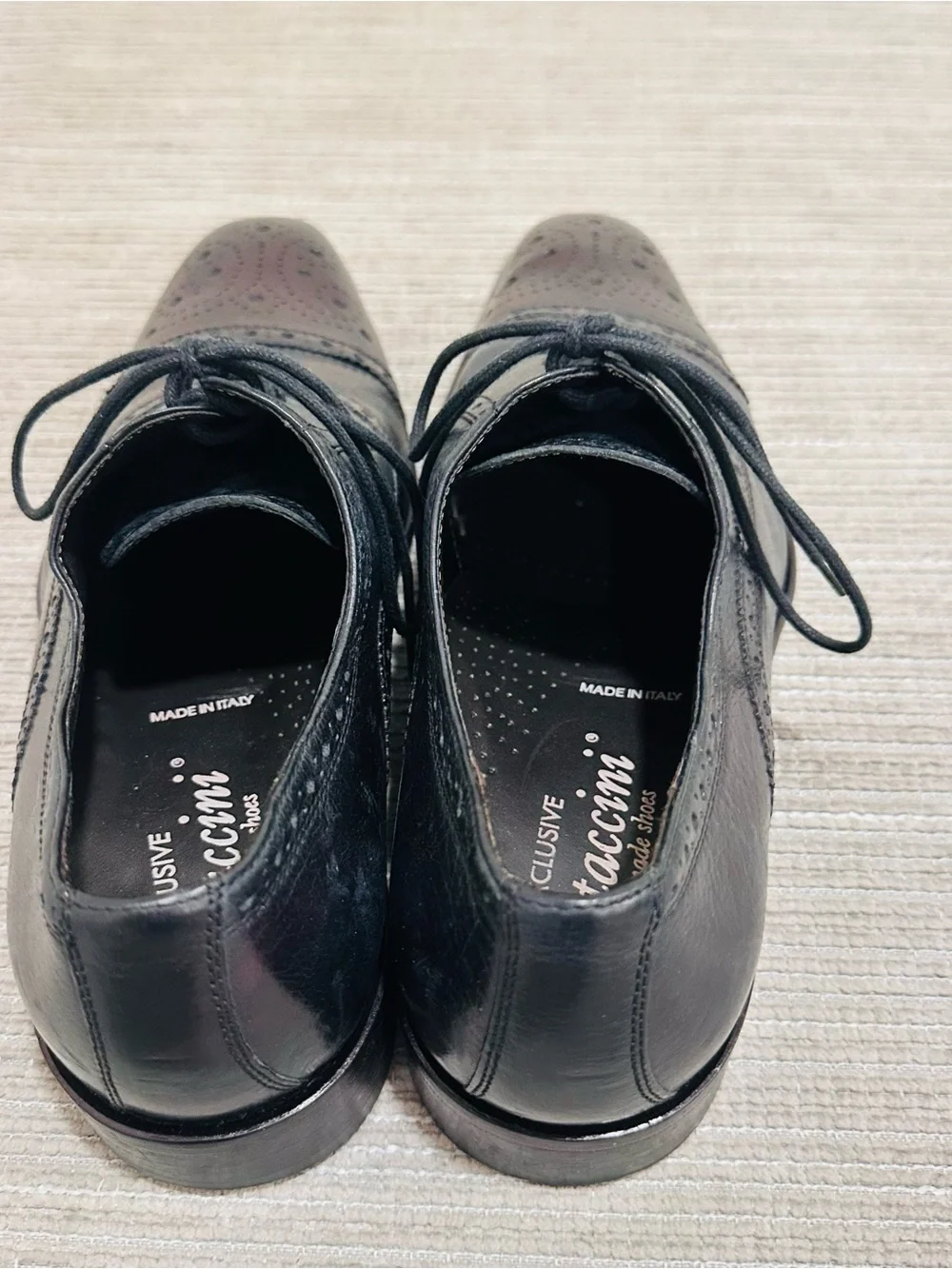 Bettaccini Exclusive Hand Made Shoes Oxford Brogue Men's 8 US / 41 EU Italy